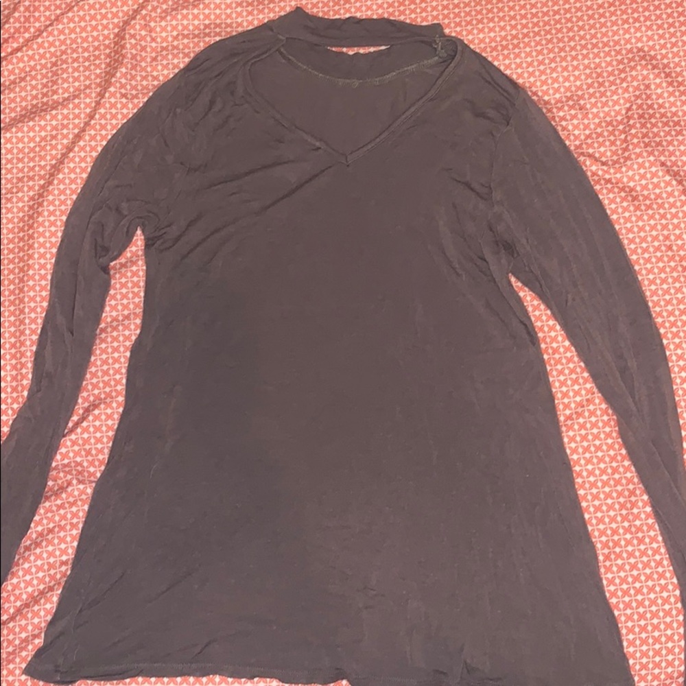 Green long sleeve collar shirt